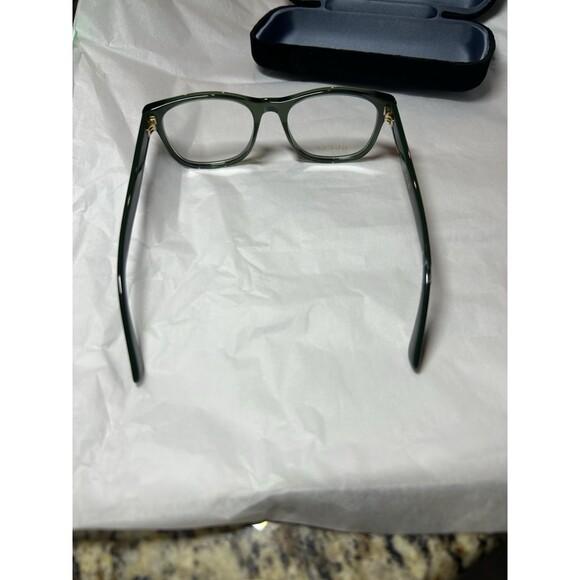 Authentic Gucci GG0004ON Eyeglass Frame Green 011 53-19-145 With Case Flaw main image 8